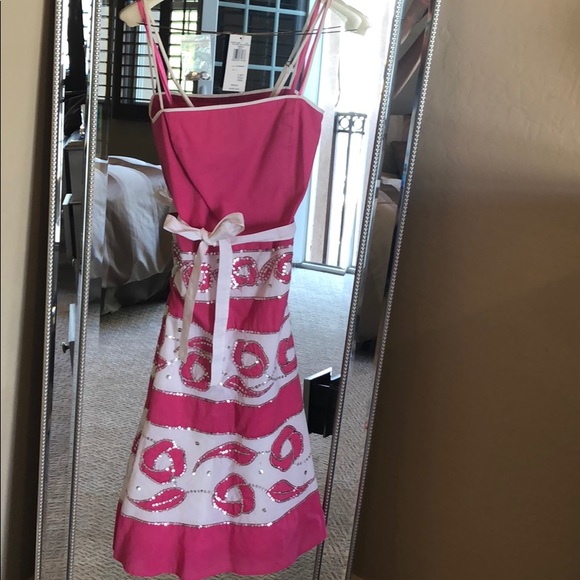BCBG Sequin Party Dress in Pink Size 4 - Picture 1 of 7